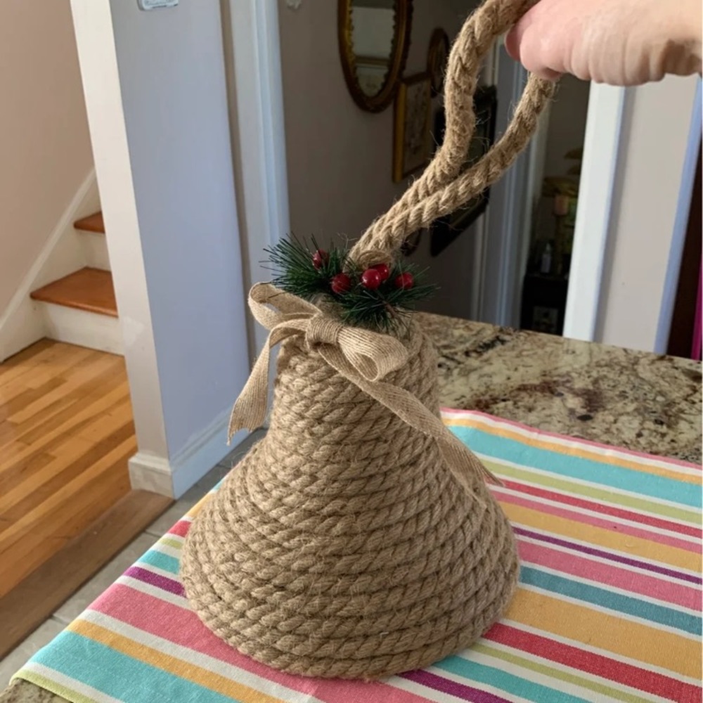 Christmas Burlap bell